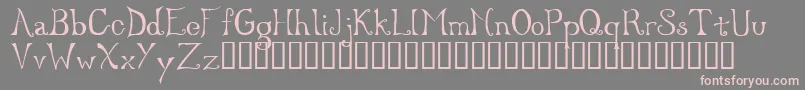 Serenity-fontti – vaaleanpunaiset fontit harmaalla taustalla