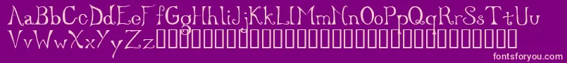 Serenity Font – Pink Fonts on Purple Background