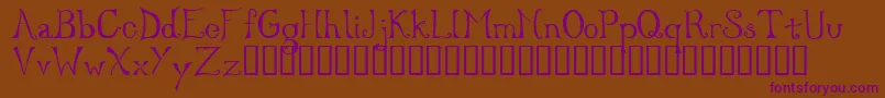 Шрифт Serenity – фиолетовые шрифты на коричневом фоне