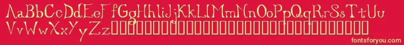 Serenity-fontti – keltaiset fontit punaisella taustalla