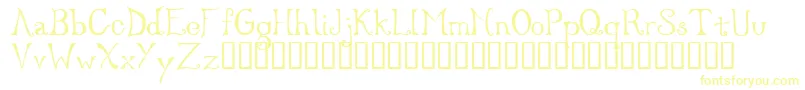 Serenity-Schriftart – Gelbe Schriften auf weißem Hintergrund