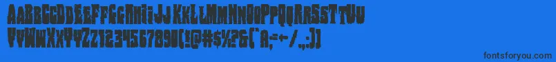 Bogbeastcond Font – Black Fonts on Blue Background