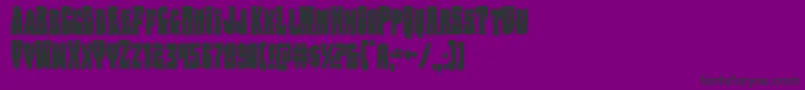 フォントBogbeastcond – 紫の背景に黒い文字