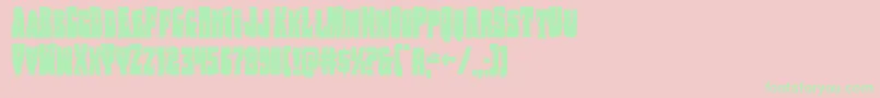 Bogbeastcond Font – Green Fonts on Pink Background