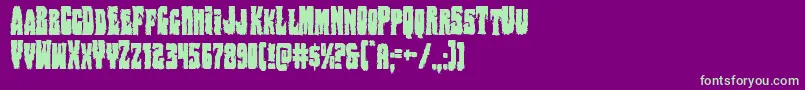 Bogbeastcond Font – Green Fonts on Purple Background