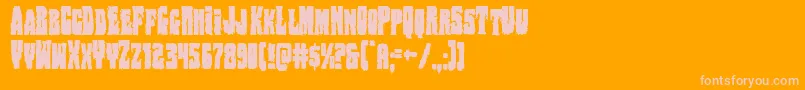 Bogbeastcond Font – Pink Fonts on Orange Background