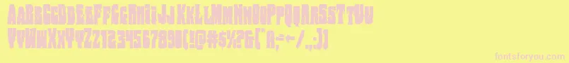 Bogbeastcond Font – Pink Fonts on Yellow Background