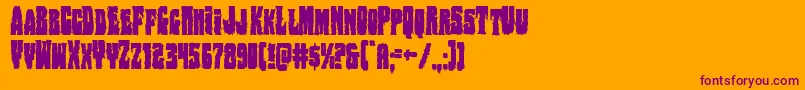 Bogbeastcond Font – Purple Fonts on Orange Background