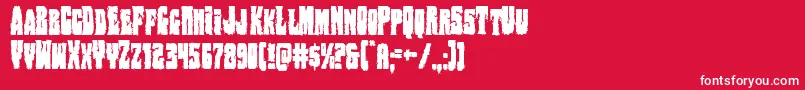 Bogbeastcond Font – White Fonts on Red Background