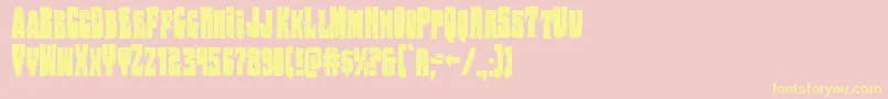 Bogbeastcond Font – Yellow Fonts on Pink Background