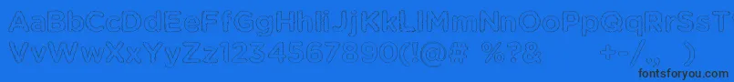 KentSf Font – Black Fonts on Blue Background