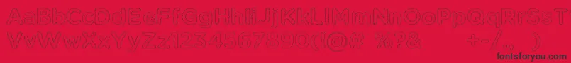 KentSf Font – Black Fonts on Red Background