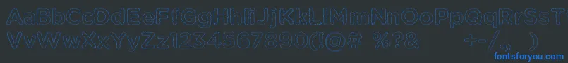 KentSf Font – Blue Fonts on Black Background