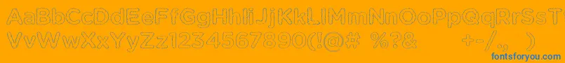 KentSf-Schriftart – Blaue Schriften auf orangefarbenem Hintergrund