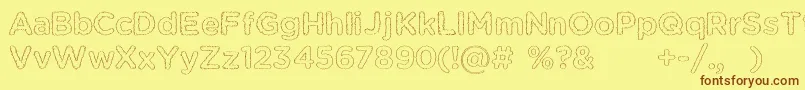 KentSf Font – Brown Fonts on Yellow Background