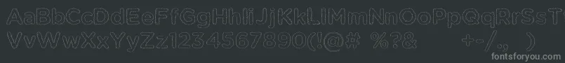 KentSf Font – Gray Fonts on Black Background