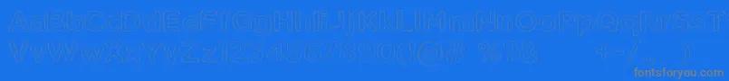 KentSf Font – Gray Fonts on Blue Background