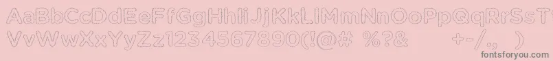 KentSf Font – Gray Fonts on Pink Background