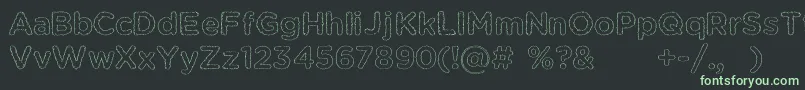 KentSf Font – Green Fonts on Black Background