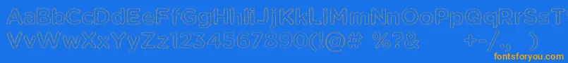 KentSf Font – Orange Fonts on Blue Background
