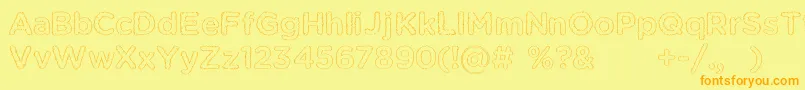 KentSf Font – Orange Fonts on Yellow Background