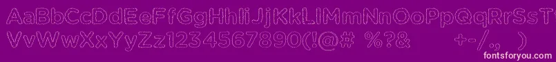 KentSf Font – Pink Fonts on Purple Background
