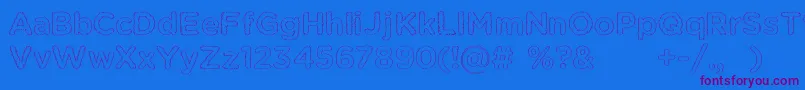 KentSf Font – Purple Fonts on Blue Background