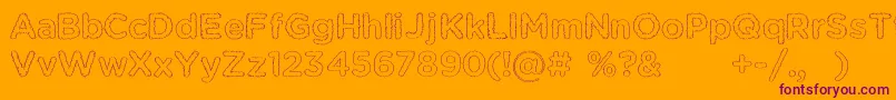 KentSf Font – Purple Fonts on Orange Background