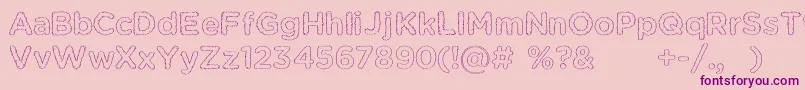 KentSf Font – Purple Fonts on Pink Background
