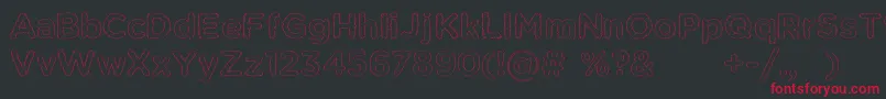KentSf Font – Red Fonts on Black Background