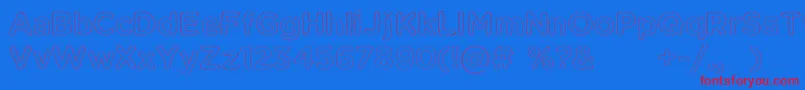 KentSf Font – Red Fonts on Blue Background