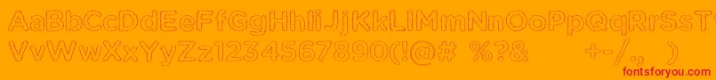 KentSf Font – Red Fonts on Orange Background