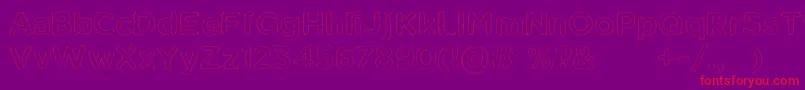 KentSf Font – Red Fonts on Purple Background