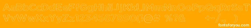 KentSf Font – White Fonts on Orange Background