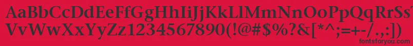 StoneSerifItcSemi Font – Black Fonts on Red Background