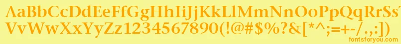 StoneSerifItcSemi Font – Orange Fonts on Yellow Background