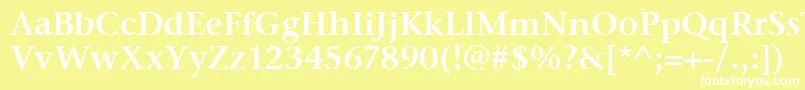 StoneSerifItcSemi Font – White Fonts on Yellow Background