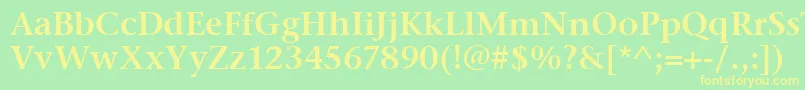 StoneSerifItcSemi Font – Yellow Fonts on Green Background