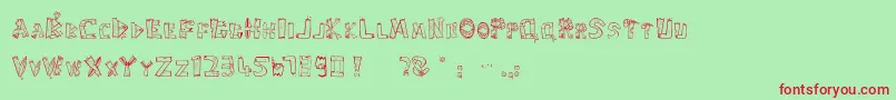 Sharkbait Font – Red Fonts on Green Background
