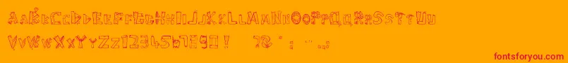 Sharkbait Font – Red Fonts on Orange Background