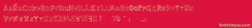 Sharkbait Font – Yellow Fonts on Red Background