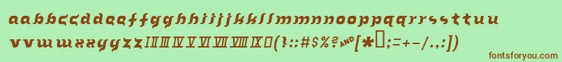 In The Arms Of Sleep Font – Brown Fonts on Green Background