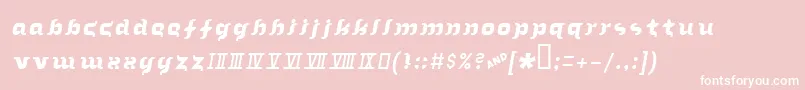 In The Arms Of Sleep Font – White Fonts on Pink Background