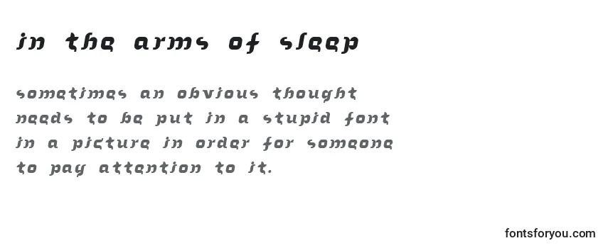 Schriftart In The Arms Of Sleep