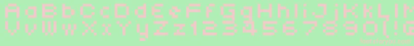 Atomics Font – Pink Fonts on Green Background