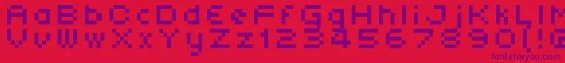 Atomics Font – Purple Fonts on Red Background