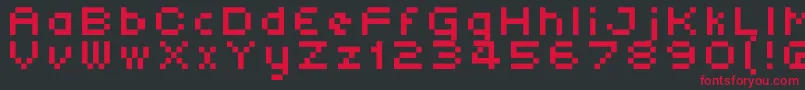 Atomics Font – Red Fonts on Black Background