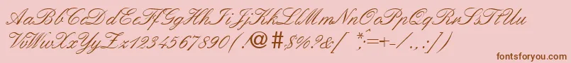 EleganthandoneRegularDb Font – Brown Fonts on Pink Background