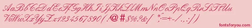 fuente EleganthandoneRegularDb – Fuentes Rojas Sobre Fondo Rosa