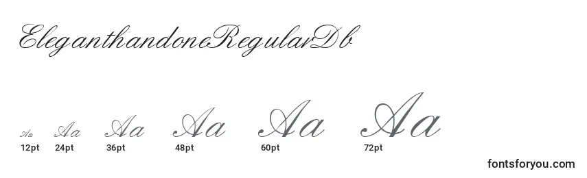 EleganthandoneRegularDb Font Sizes